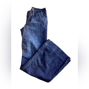 VTG American Eagle Outfitters Dark Wash Wide Leg Jeans - 6 long